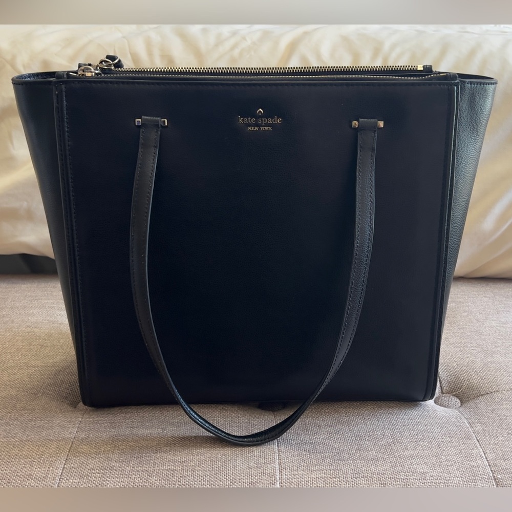 Kate Spade Black Pebbled Leather Tote